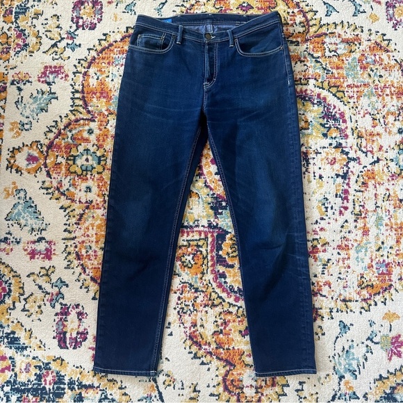 Acne Studios Bla Konst Button Fly Jeans River Cobalt Blue Mens Size 32